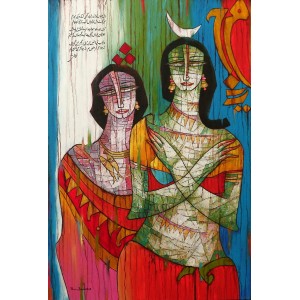 A. S. Rind, 24 x 36 Inch, Acrylic On Canvas, Figurative Painting, AC-ASR-254